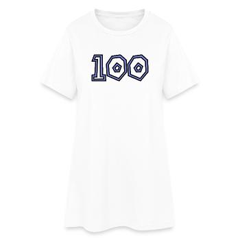 100. 100 ANS. 100e ANNIVERSAIRE. ANNIVERSAIRE 100 - Robe T-shirt Femme - blanc - Devant