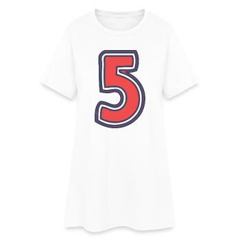 5. 5 YEARS. 5th ANNIVERSARY. 5 YEAR ANNIVERSARY - Women’s T-Shirt Dress - white - Front