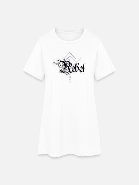 Rebel - Women’s T-Shirt Dress - white