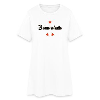 RETRAITE. RETRAITE. RETRAITEE. RETRAITE - Robe T-shirt Femme - blanc - Devant
