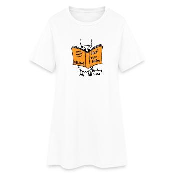 Deutsch Schof - Frauen T-Shirt-Kleid - Weiß - Vorne