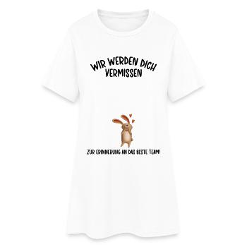 Wir werden dich Vermissen beste Team Abschied - Frauen T-Shirt-Kleid - Weiß - Vorne