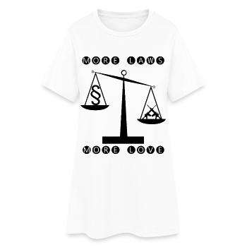 Plus de lois, plus d’amour - moins d’armes - Robe T-shirt Femme - blanc - Devant