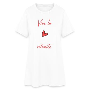 RETRAITE. RETRAITE. RETRAITEE. BONNE RETRAITE - Robe T-shirt Femme - blanc - Devant