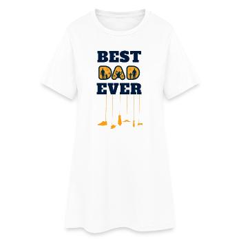 best dad ever - Frauen T-Shirt-Kleid - Weiß - Vorne