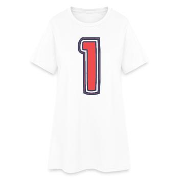 1. 1 JAHR. 1. JAHRESTAG. 1 JAHR GEBURTSTAG - Frauen T-Shirt-Kleid - Weiß - Vorne