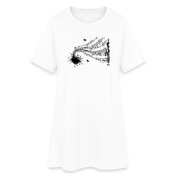 Musique Musique musiciens Clé de partition - Robe T-shirt Femme - blanc - Devant