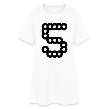 5. 5 ANS. 5e ANNIVERSAIRE. ANNIVERSAIRE 5 ANS - Robe T-shirt Femme - blanc - Devant