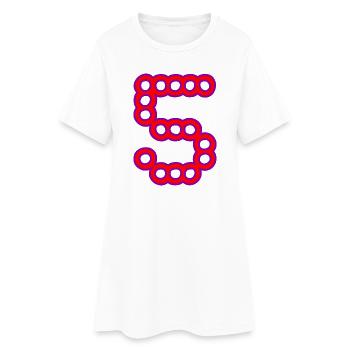 5. ANNIVERSAIRE. 5 ANS. 5e ANNIVERSAIRE - Robe T-shirt Femme - blanc - Devant