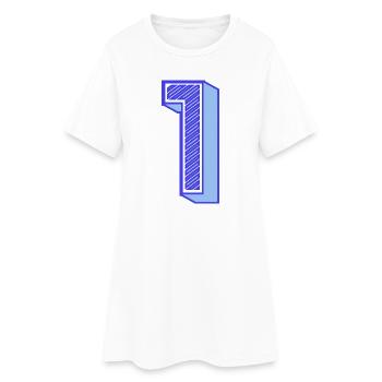 1. 1 JAHR. 1. JAHRESTAG. 1 JAHR GEBURTSTAG - Frauen T-Shirt-Kleid - Weiß - Vorne