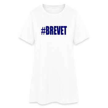 BAC. BACCALAUREAT. BREVET. DNB. EXAMEN. BRAVO - Robe T-shirt Femme - blanc - Devant