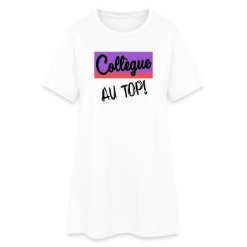 COLLEGUE. DEPART. EMPLOI. HUMOUR. MANAGER. CHEF - Robe T-shirt Femme - blanc - Devant