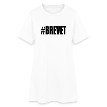 BAC. BACCALAUREAT. BREVET. DNB. EXAMEN. BRAVO - Robe T-shirt Femme - blanc - Devant