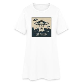 Außerirdischer Ufo Lustig Weltraum Geschenk - Frauen T-Shirt-Kleid - Weiß - Vorne