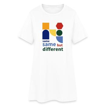 same same but different - Frauen T-Shirt-Kleid - Weiß - Vorne