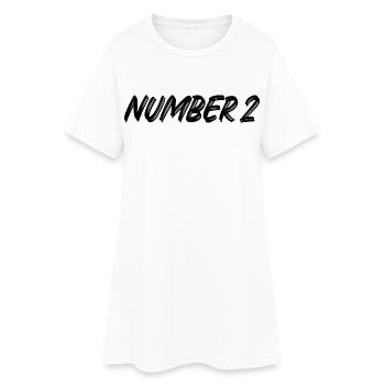 Number 2 - two - second - second - 2 - number 2 - Women’s T-Shirt Dress - white - Front
