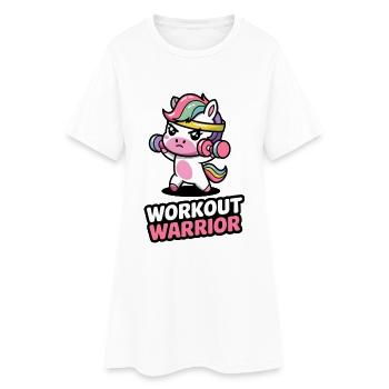 Workout Warrior - Women’s T-Shirt Dress - white - Front