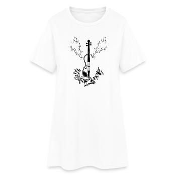 Notes de Musique Musiciens Clefs Partitions - Robe T-shirt Femme - blanc - Devant