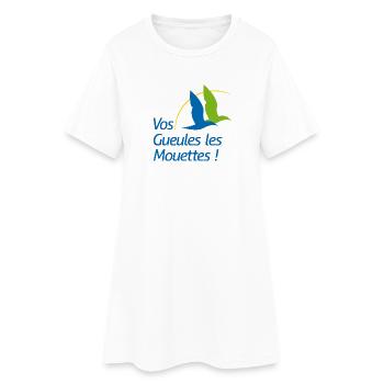 Charentes Maritimes - Vos Gueules Les Mouettes ! - Robe T-shirt Femme - blanc - Devant
