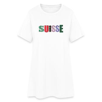 SUISSE. PAYS - Robe T-shirt Femme - blanc - Devant