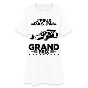 Je Peux Pas J'ai Grand Prix - Robe T-shirt Femme - blanc - Devant