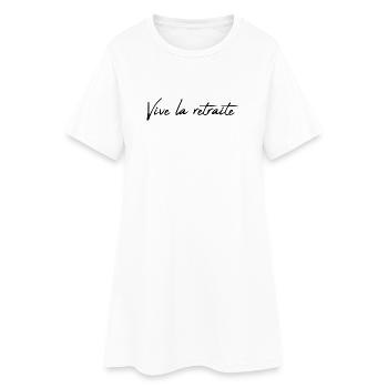RETRAITE. RETRAITE. RETRAITEE. BONNE RETRAITE - Robe T-shirt Femme - blanc - Devant