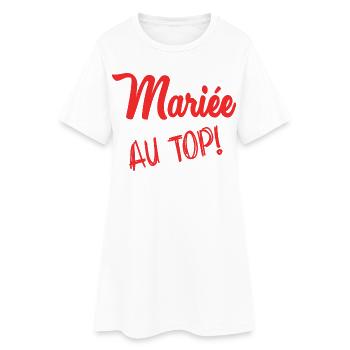 EVJF. MARIEE. TEAM MARIEE. FUTURE MARIEE - Robe T-shirt Femme - blanc - Devant