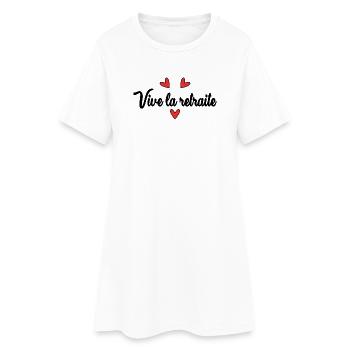 RETRAITE. RETRAITE. RETRAITEE. BONNE RETRAITE - Robe T-shirt Femme - blanc - Devant