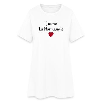 J'aime la Normandie - Robe T-shirt Femme - blanc - Devant