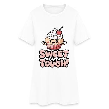 Doux mais dur ! - Robe T-shirt Femme - blanc - Devant