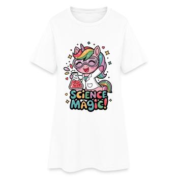 Wissenschaftliche Magie! - Frauen T-Shirt-Kleid - Weiß - Vorne