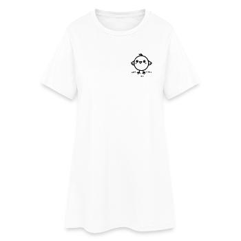 poussin effronté - Robe T-shirt Femme - blanc - Devant