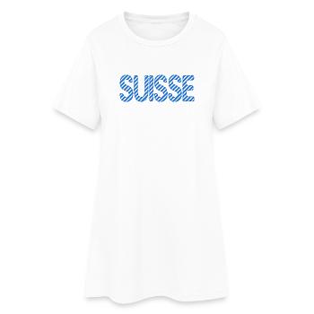 SUISSE. HUMOUR. PAYS. DRAPEAU - Robe T-shirt Femme - blanc - Devant