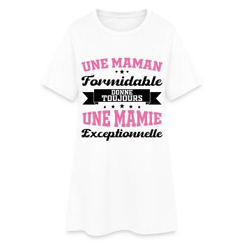 Cadeau pour Grand-Mère - Une Mamie Exceptionnelle - Robe T-shirt Femme - blanc - Devant