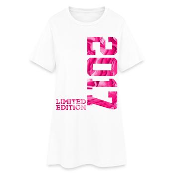 9. GEBURTSTAG LIMITED EDITION 2017 - Frauen T-Shirt-Kleid - Weiß - Vorne
