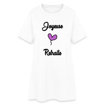 KOLLEGE. ANFANGEN. RUHESTAND - Frauen T-Shirt-Kleid - Weiß - Vorne