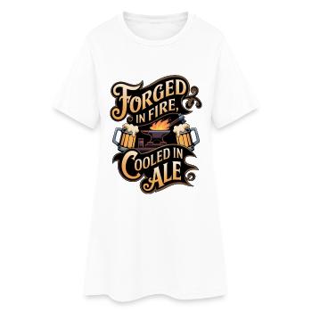 Forge Au Feu Refroidie À La Ale - Robe T-shirt Femme - blanc - Devant
