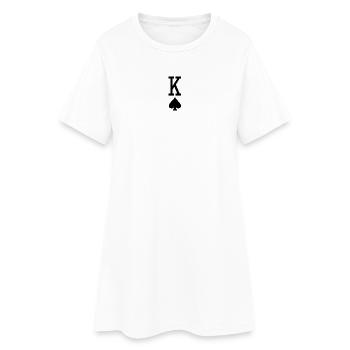 Carte à jouer au poker - King of Spades - Robe T-shirt Femme - blanc - Devant