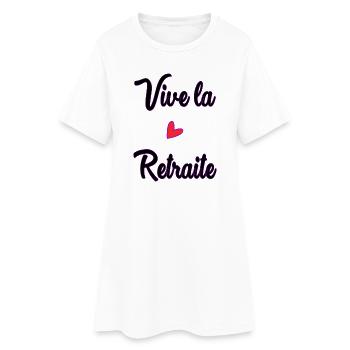 RETRAITE. RETRAITE. RETRAITEE. BONNE RETRAITE - Robe T-shirt Femme - blanc - Devant