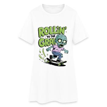 Rollin vers la tombe - Robe T-shirt Femme - blanc - Devant