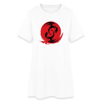 Cercle du Dragon Rouge - Robe T-shirt Femme - blanc - Devant