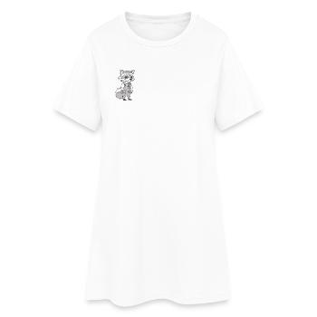 Renard occupé - Robe T-shirt Femme - blanc - Devant