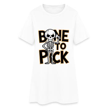 Bone To Pick - Women’s T-Shirt Dress - white - Front