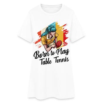 Ping-pong - Robe T-shirt Femme - blanc - Devant
