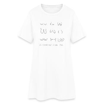 All boobs are beautiful Design - Frauen T-Shirt-Kleid - Weiß - Vorne