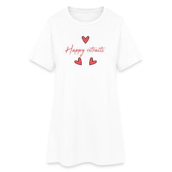 RETRAITE. RETRAITE. RETRAITEE. BONNE RETRAITE - Robe T-shirt Femme - blanc - Devant