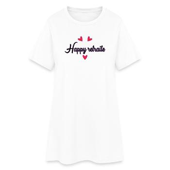 RETRAITE. RETRAITE. RETRAITEE. BONNE RETRAITE - Robe T-shirt Femme - blanc - Devant