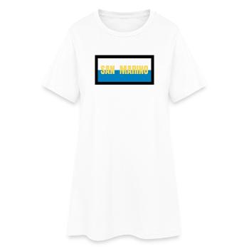 Couleurs du drapeau de Saint-Marin - Robe T-shirt Femme - blanc - Devant