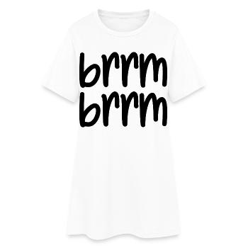 brrm brrm - Robe T-shirt Femme - blanc - Devant