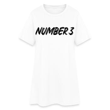 Number 3 - three - third - third - 3 - number 3 - Women’s T-Shirt Dress - white - Front